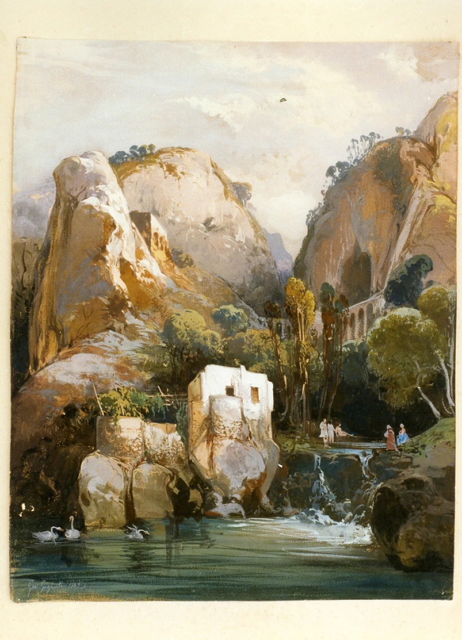 Paesaggio della costiera amalfitana - Museo Nazionale di san Martino, Napoli